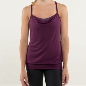 Lululemon c.y.b. tank in plum